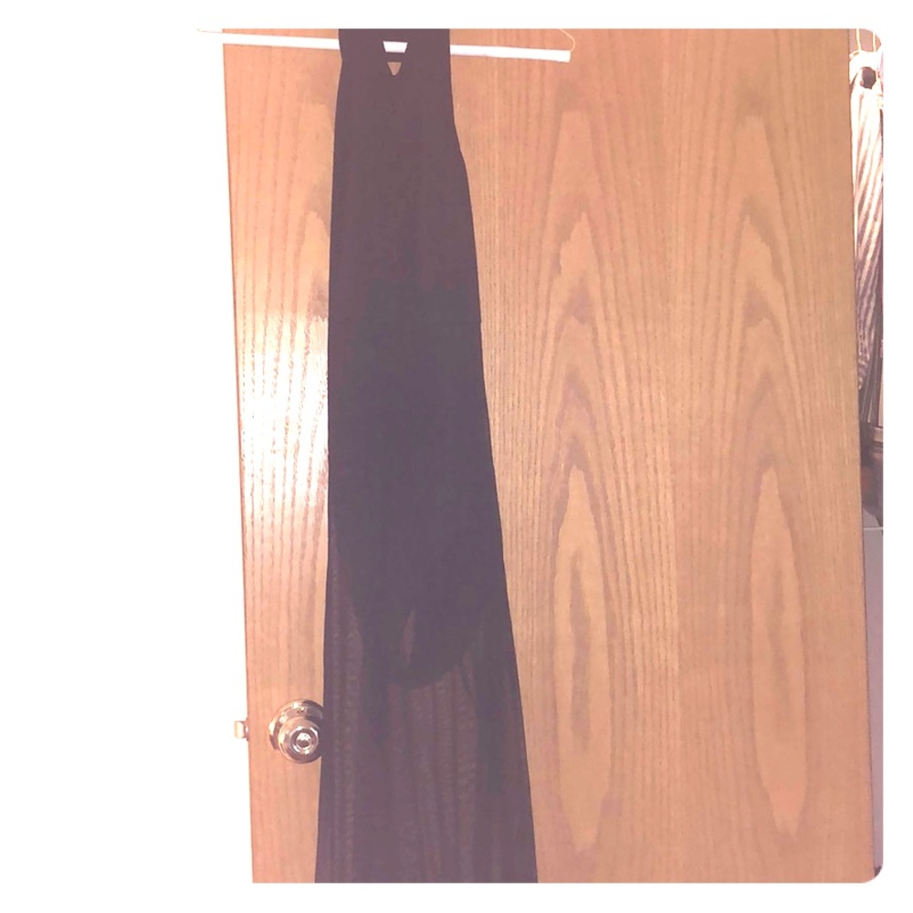 Black swimsuit see through dress